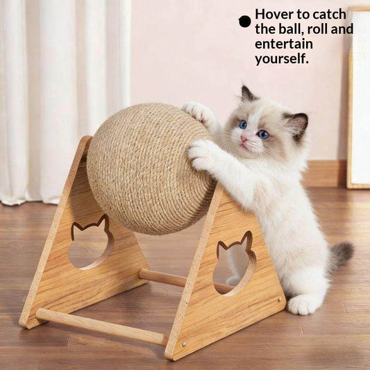 Cat Scratching Ball Vertical Sisal Post
