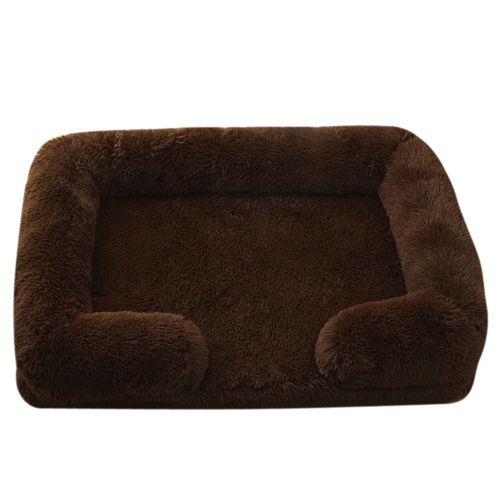 Plush Round Pet Bed Dog Winter