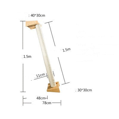 Solid Wood Large Cat Climbing Frame Litter Tree One Shelf