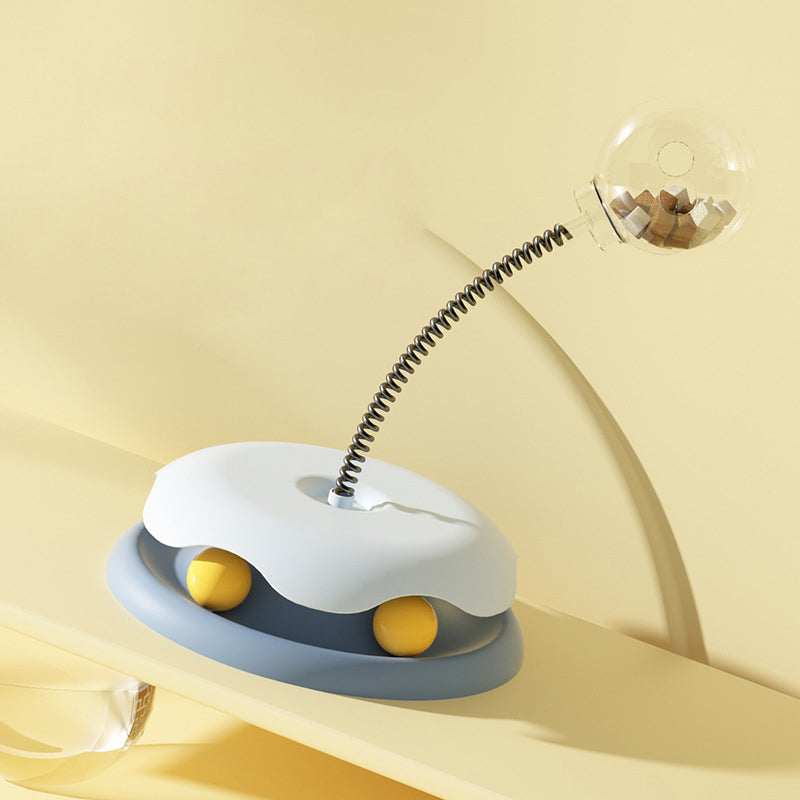 Cat Leakage Food 2-in-1 Toys Turntable Ball Kitten Funny Training