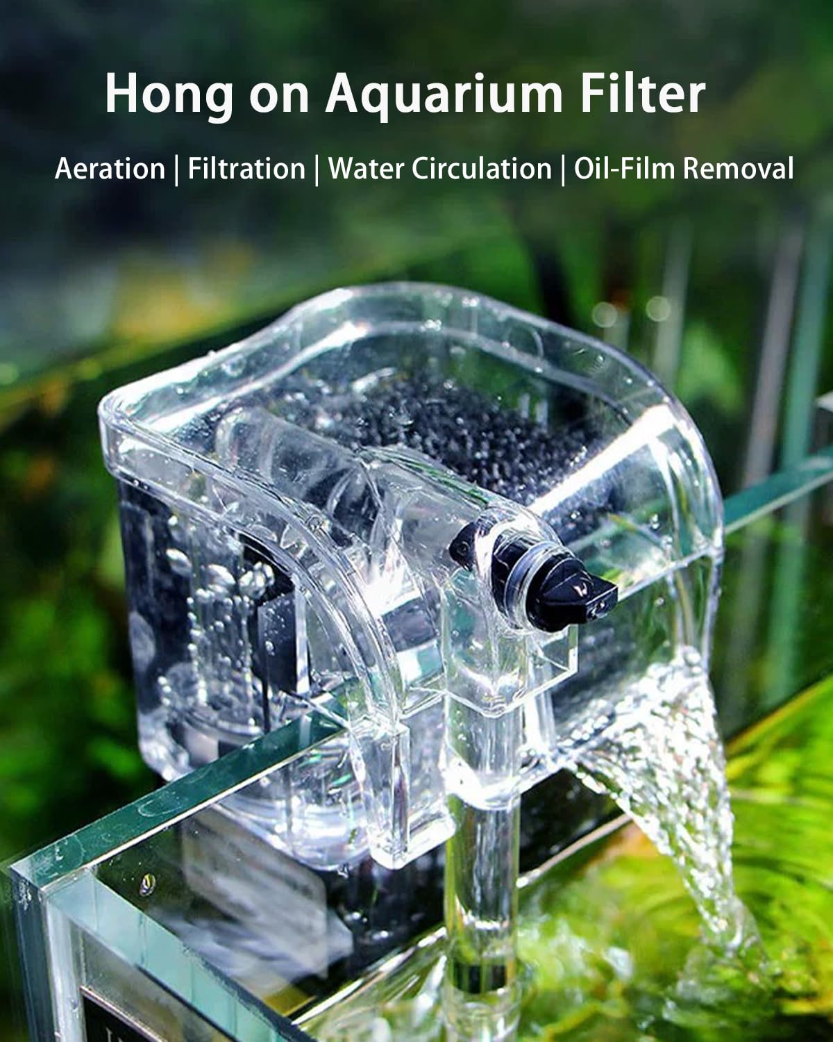 Small Fish Tank Filter Hang On For 1-5 Gal Nano Aquarium Ultra