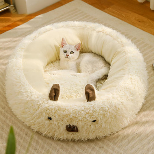 Cut Alpaca Pet Bed For Small Medium Large Dogs Cats Calming Dog Cat