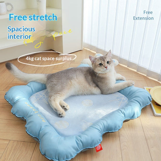 Summer Cooling Ice-silk Dog-shaped Mat For Sleeping