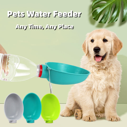 Portable Dog Drinking Bowl Outdoor Water Feeding Pet Outside Cup