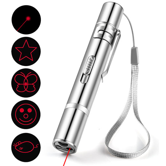 Laser Pointer Cat Toy Red Dot LED Light Interactive Toys Indoor