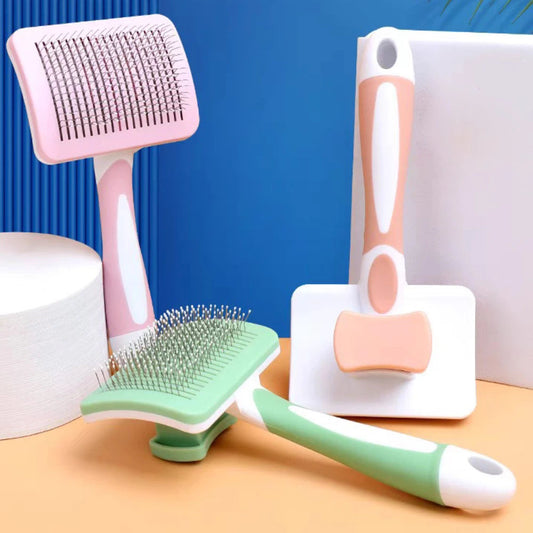Self Cleaning Slicker Brush For Dogs Cats Pets-one Click