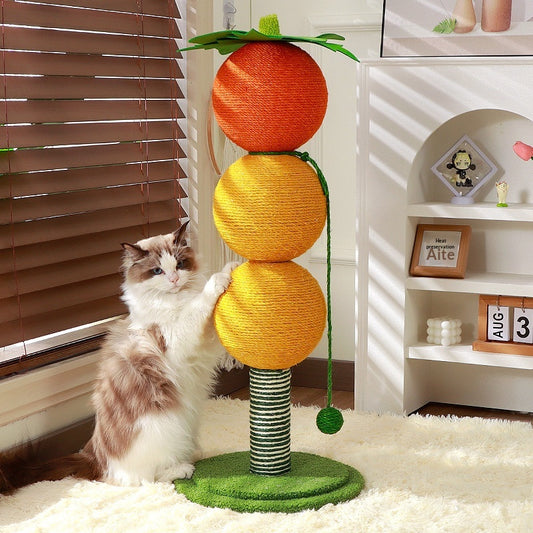 Scratching Post With Sisal Rope And A Ball For Cats And Other Pets