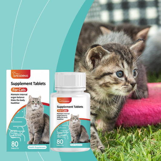 Cat Probiotic Supplement Tablets Gut Digestive Health Support With