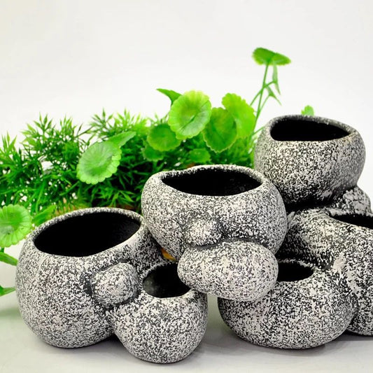 Ceramic Simulation Stone Hydroponic Pots Multifunctional Cichlid