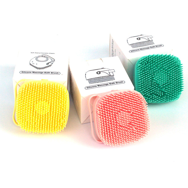 Silicone Dog Bath Massage Gloves Brush Pet Cat Bathroom Cleaning