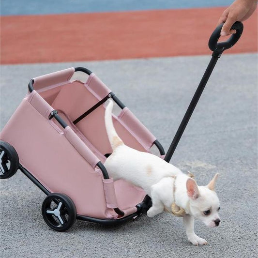 Pet Stroller Dog Cat Trolley Out Small Pet Cart Portable Foldable