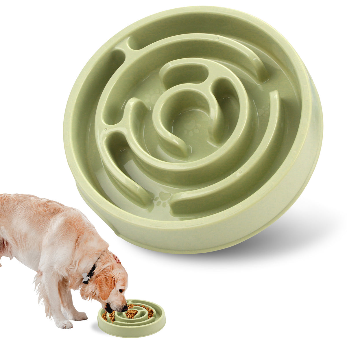Slow Feeder Dog Bowls Silicone Puzzle Bowl For Healthy Eating Puppy