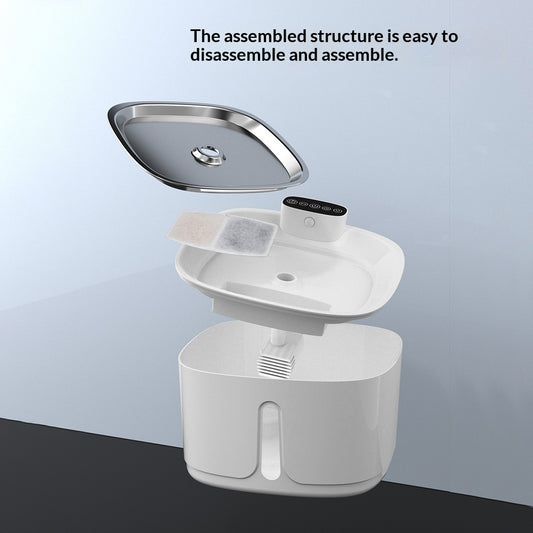 Smart Pet Water Fountain Wireless Stainless Steel Dispenser
