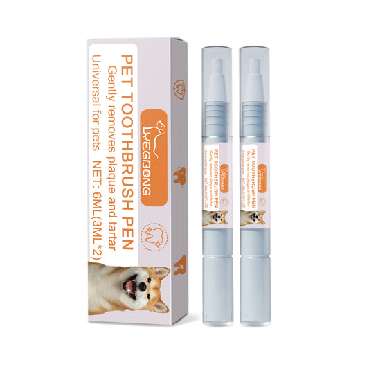 Pet Dental Toothbrush Pen 2pack Dog Cat Plaque Tartar Remover