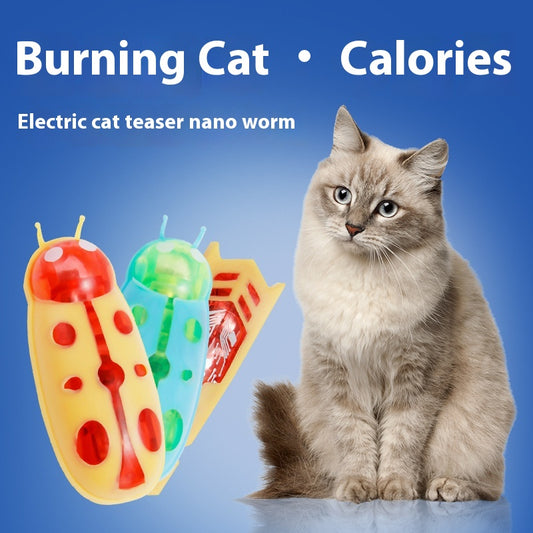 Electric Toothbrush Worm Miniature Nano Jumping Insects Cat Teaser