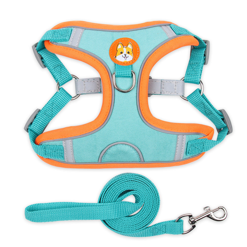 Dog Harness Cat Reflective Dogs Leashs Soft Mesh Chest Strap