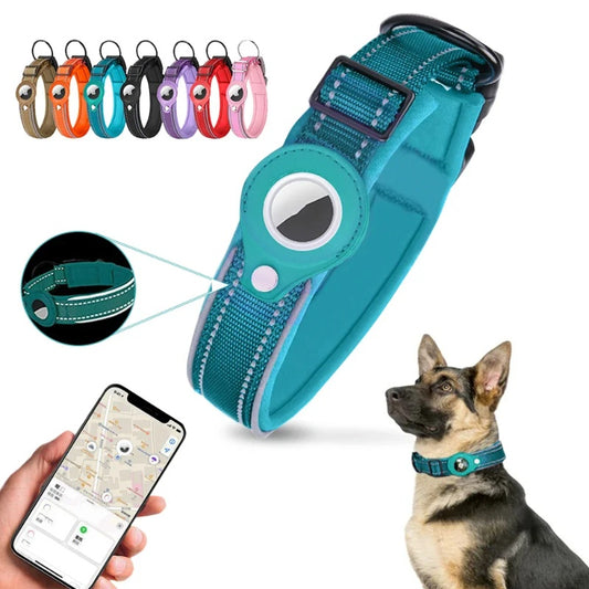 Original Airtag Case Leather Dog Cat Traction Collar For Airtags