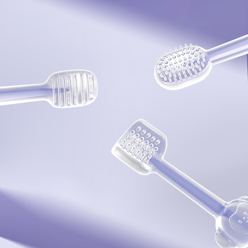 Pet Toothbrush Purple Cat Silica Gel Brush Clear Up Bad Breath