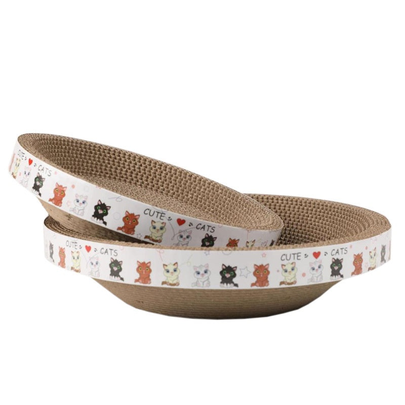 Large Round Cat Scratching Post With Warm Bed For Winter