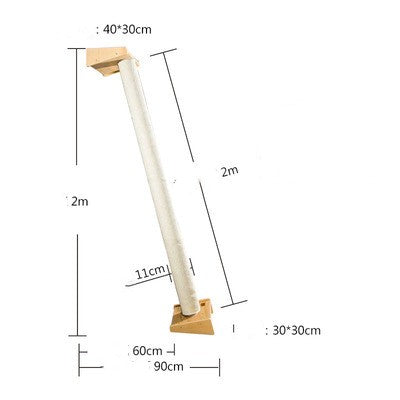 Solid Wood Large Cat Climbing Frame Litter Tree One Shelf