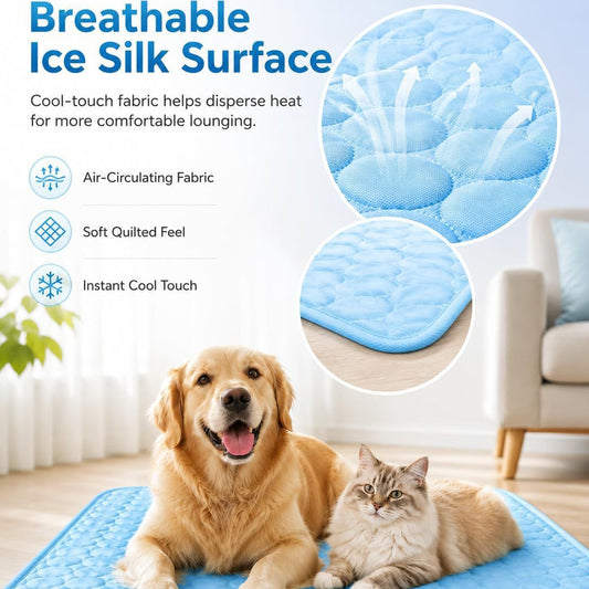 Cooling Pet Sleeping Mat Breathable Sofa Cushion For Dogs And Cats