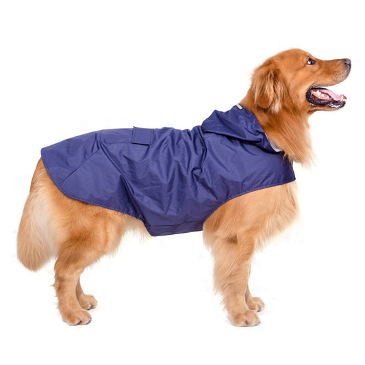 Spring And Autumn Pet Raincoat Rain Poncho Large Dog Clothes