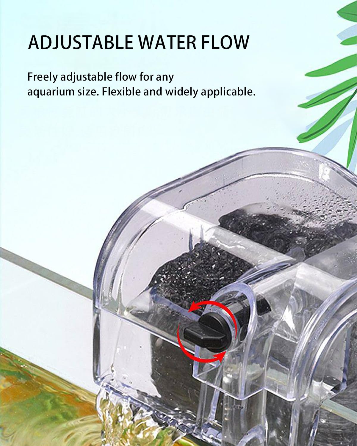 Small Fish Tank Filter Hang On For 1-5 Gal Nano Aquarium Ultra