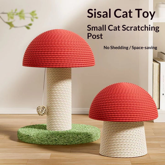 Red Mushroom Cat Scratching Post Toy