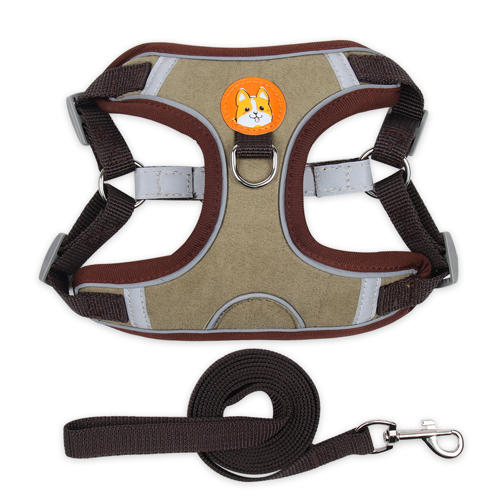Dog Harness Cat Reflective Dogs Leashs Soft Mesh Chest Strap