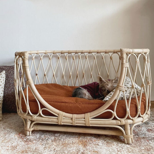 Pet Bed Handmade Rattan Woven Pet Sofa For Dogs
