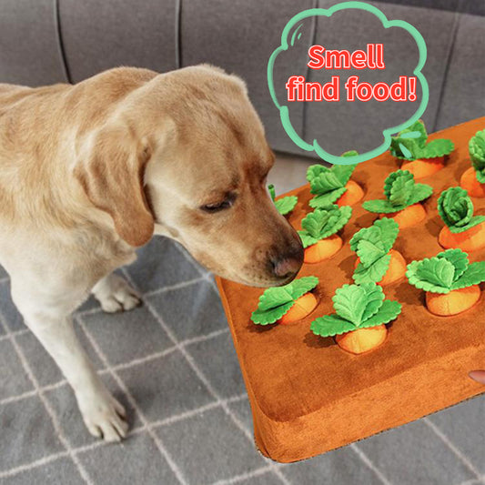 Pet Dog Toys Carrot Plush Toy Vegetable Chew For Dogs Snuffle Mat
