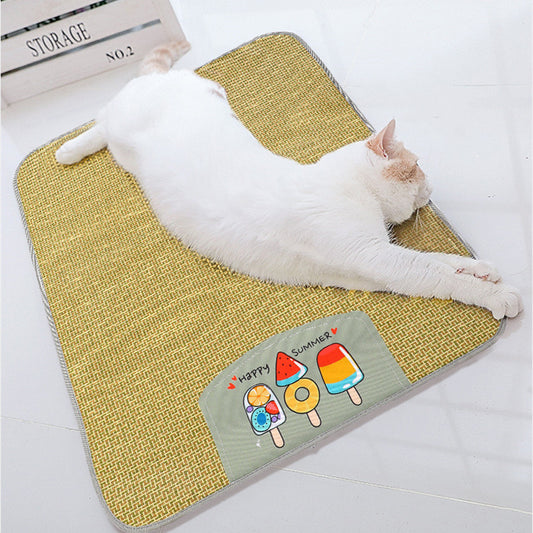Pet Mat Ice Cool Grass Dog's Nest Tengzhu Cooling Summer Pet's Cat