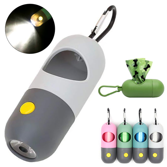 LED Light Pet Waste Bag Dispenser For Dogs Cats Dog Poop Scooper
