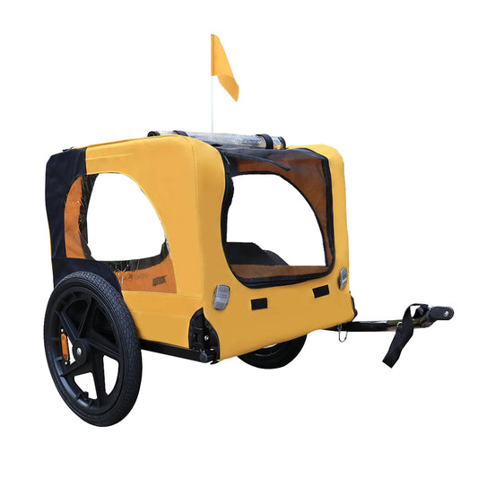 Yellow Outdoor Heavy Duty Foldable Practical Pet Stroller Dog