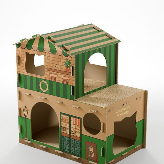 Cat Villa All-in-one Scratching Post Bedthickened Corrugated Paper